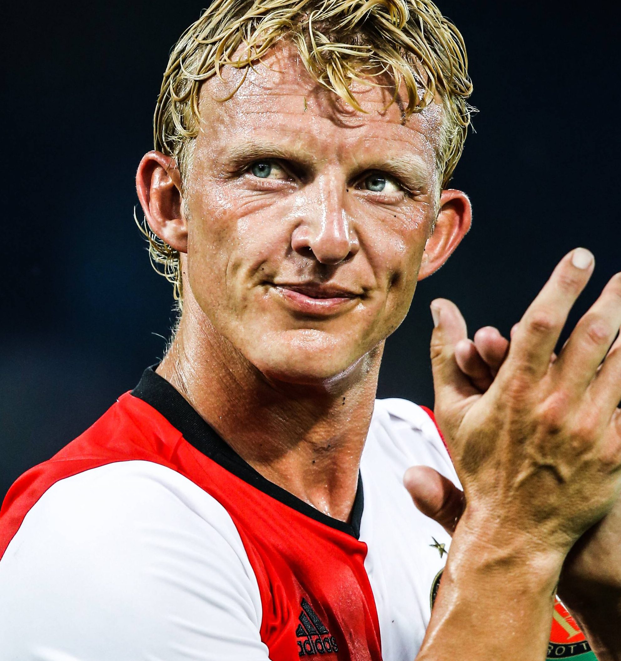 Dirk Kuyt nach einem Freundschaftsspiel zwischen Feyenoord und Valencia.