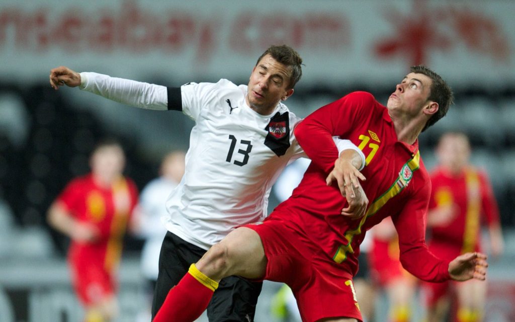 Gareth Bale im Freundschaftsspiel zwischen Wales und Österreich 2013 in Swansea