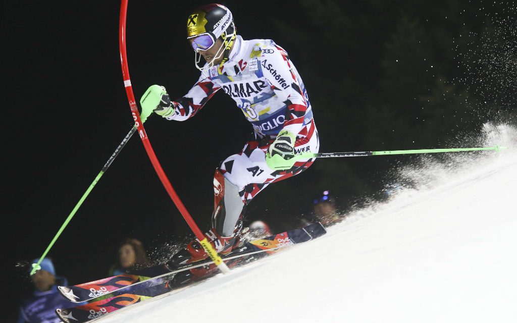 Marcel Hirscher fuhr letztes Jahr beim Slalom in Madonna di Campiglio auf Platz zwei.