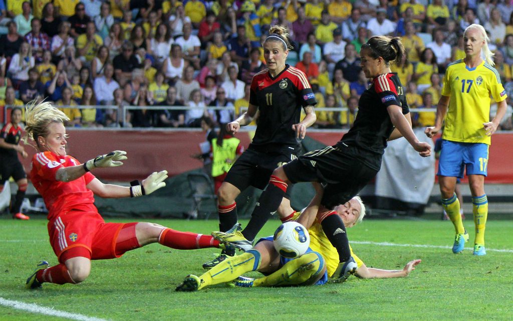 Bitter für Gastgeber Schweden: Im Halbfinale 2013 gewann Titelverteidiger Deutschland mit 1:0.