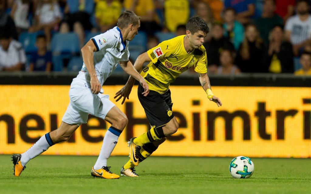 Chrstian Pulisic von Borussia Dortmund im Testspiel gegen Atalanta Bergamo.
