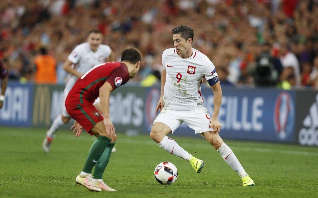 Robert Lewandowski bei der Euro 2016 gegen Portugal.