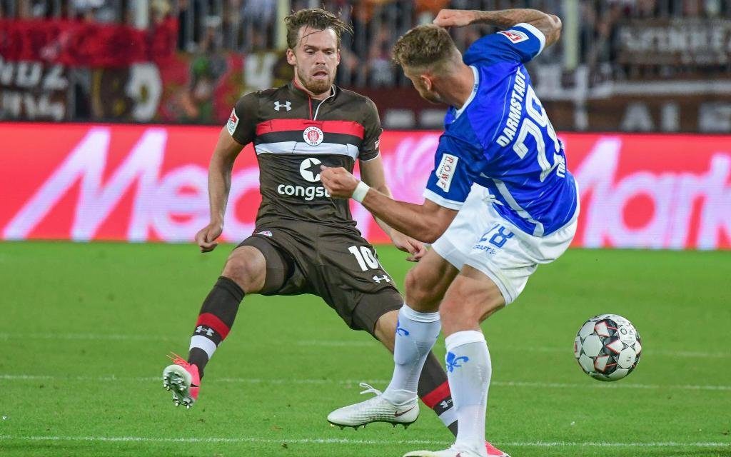St. Pauli mit 2:0-Erfolg gegen Darmstadt im August.