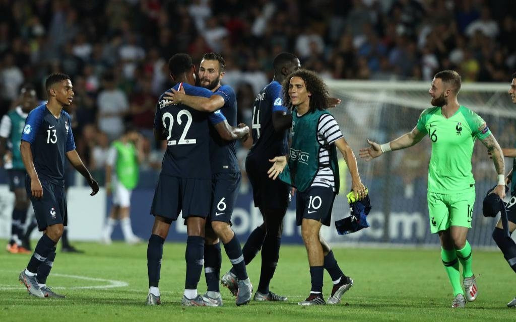 France celebrates at the end of the match Cesena 18-06-2019 Stadio Dino Manuzzi Football UEFA Under 21 Championship Italy 2019 Group Stage - Final Tournament Group C England - France