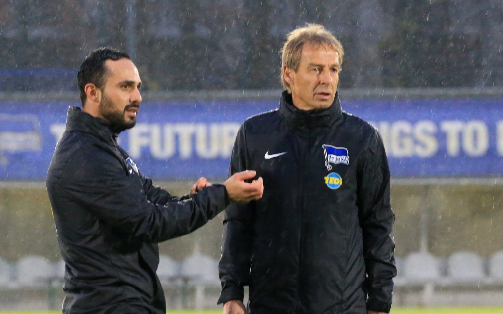 Cheftrainer Juergen Klinsmann Hertha BSC, Co-Trainer Alexander Nouri Hertha BSC Berlin