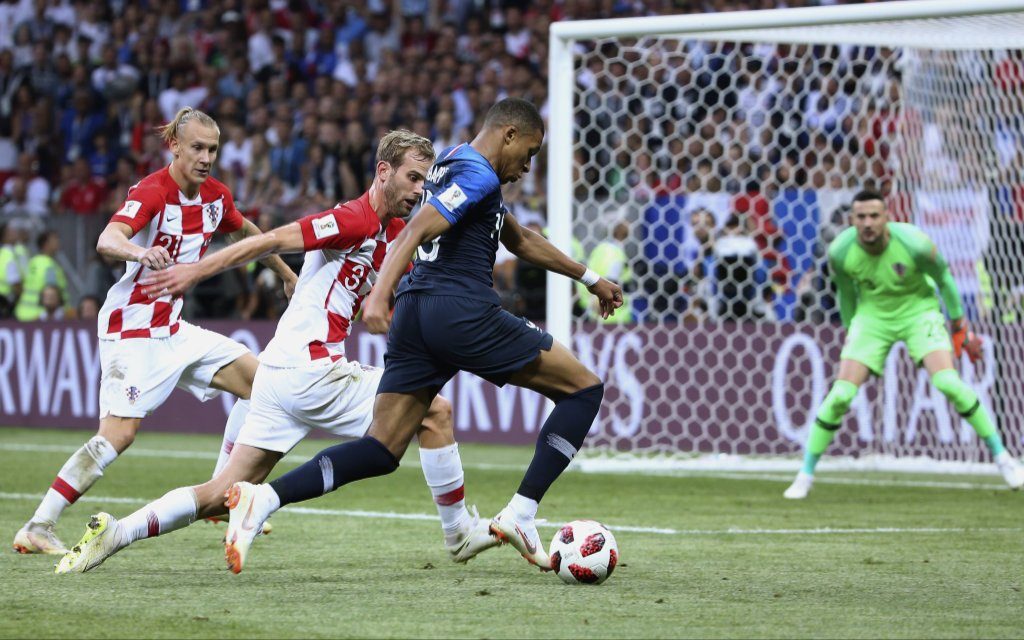 MBAPPE Kylian Team Frankreich, WM 2018 in Russland Finale Frankreich-Kroatien 4 : 2 am 15. Juli 2018 im Luzhniki Stadion in Moskau