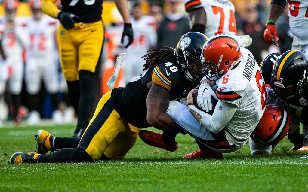 Können die Pittsburgh Steelers Browns-QB Mayfield erneut zu Fall bringen?
