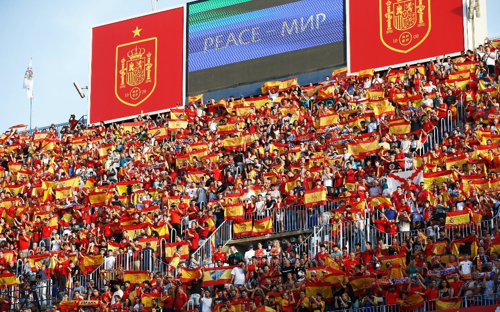 Spain fans, JUNE 12, 2022 - Football / Soccer : UEFA Nations League group stage for final tournament Group A2 Matchday 4 between Spain 2-0 Czech Republic at the Estadio La Rosaleda in Malaga, Spain