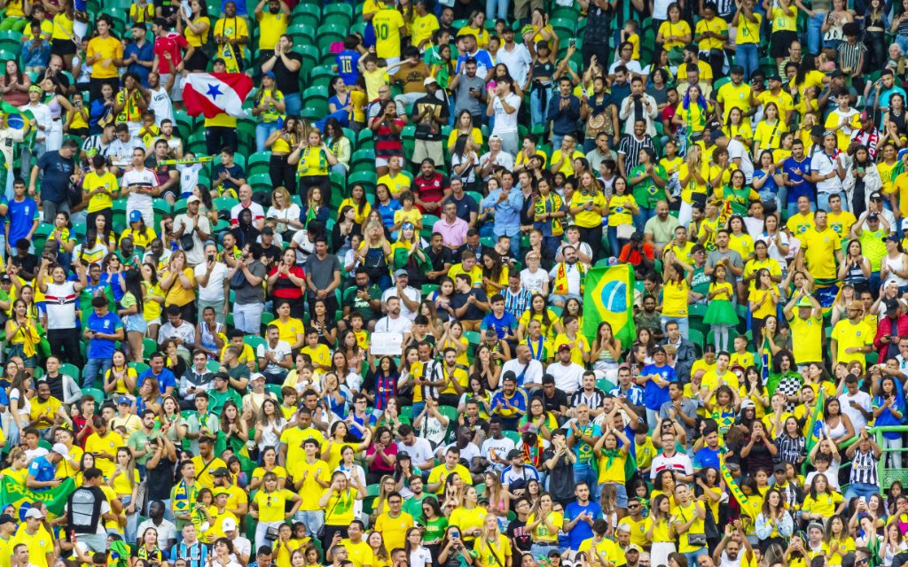 Brazilian fans during the International Friendly, LÃ¤nderspiel, Nationalmannschaft Football match between Brazil and Senegal on June 20, 2023 at Jose Alvalade stadium in Lisbon, Portugal
